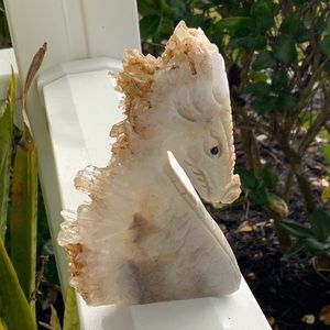 QUARTZ CRYSTAL CLUSTER HAND CARVED DRAGON
